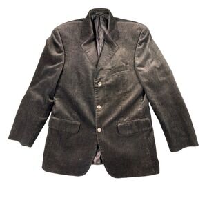 Alfani Exclusively for Macy's Mens Brown Gold Sheen Velour Blazer‎ Dual Vent 40R